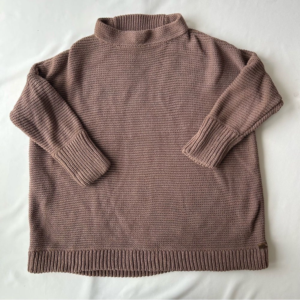 Cozy Mock Neck Women’s Sweater in Mauve